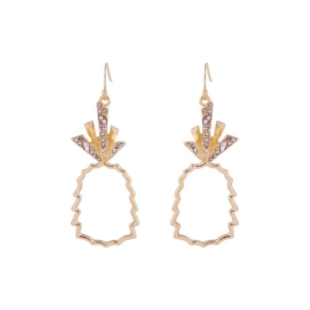 Pineapple Wire Drop Earrings